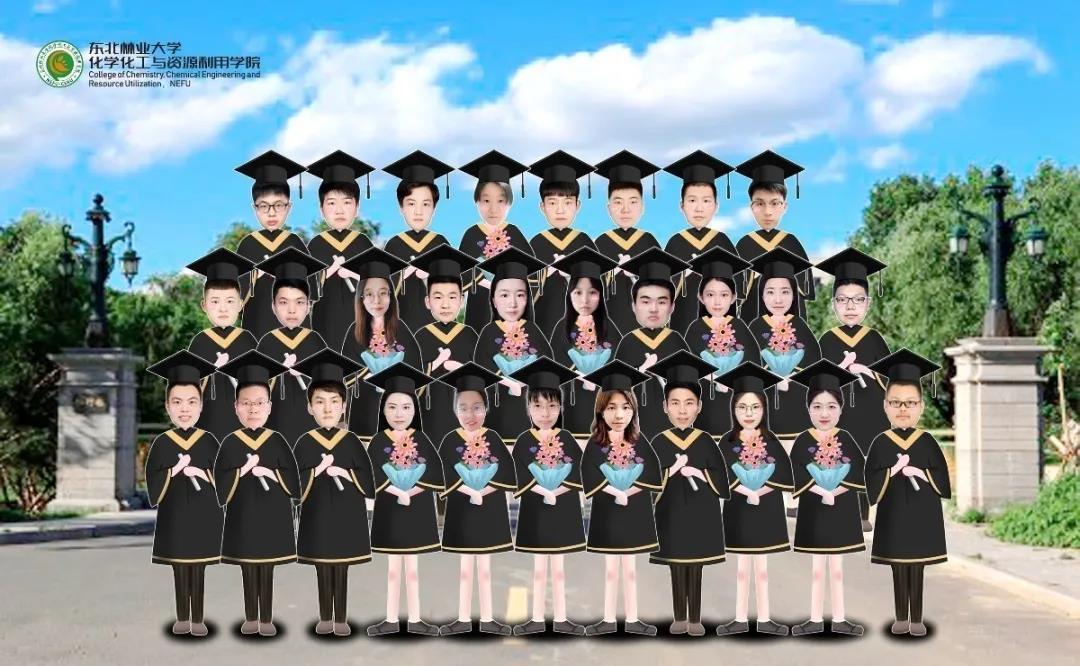 化资学院创意 云 毕业照刷屏朋友圈 东北林业大学新闻网 东北林业大学化学化工与资源利用学院